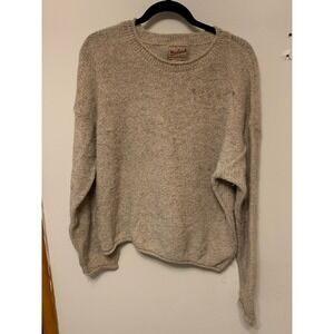 Woolrich Womens Sweater Crew Neck Knit Pullover Beige Size M
